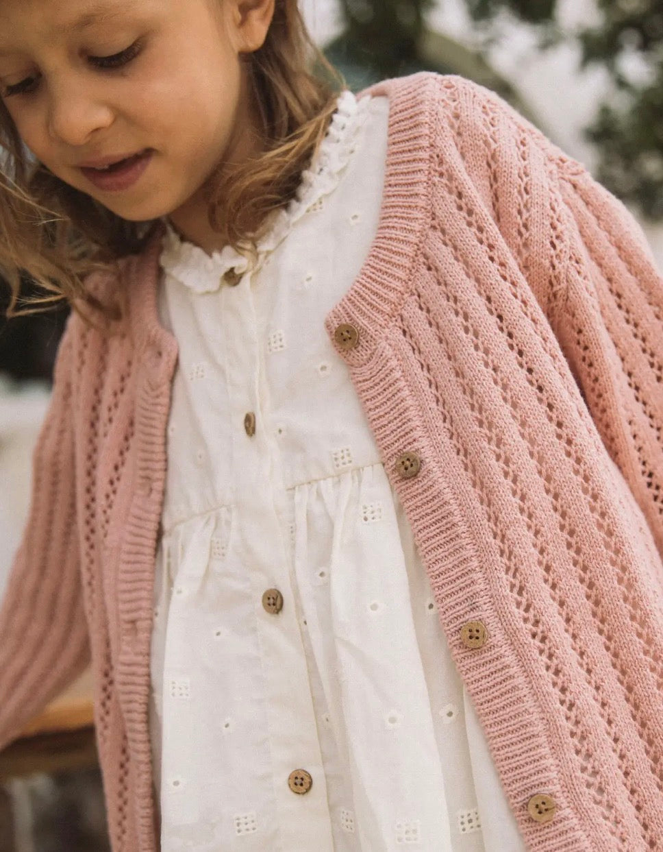 Cardigan Lil'A misty rose