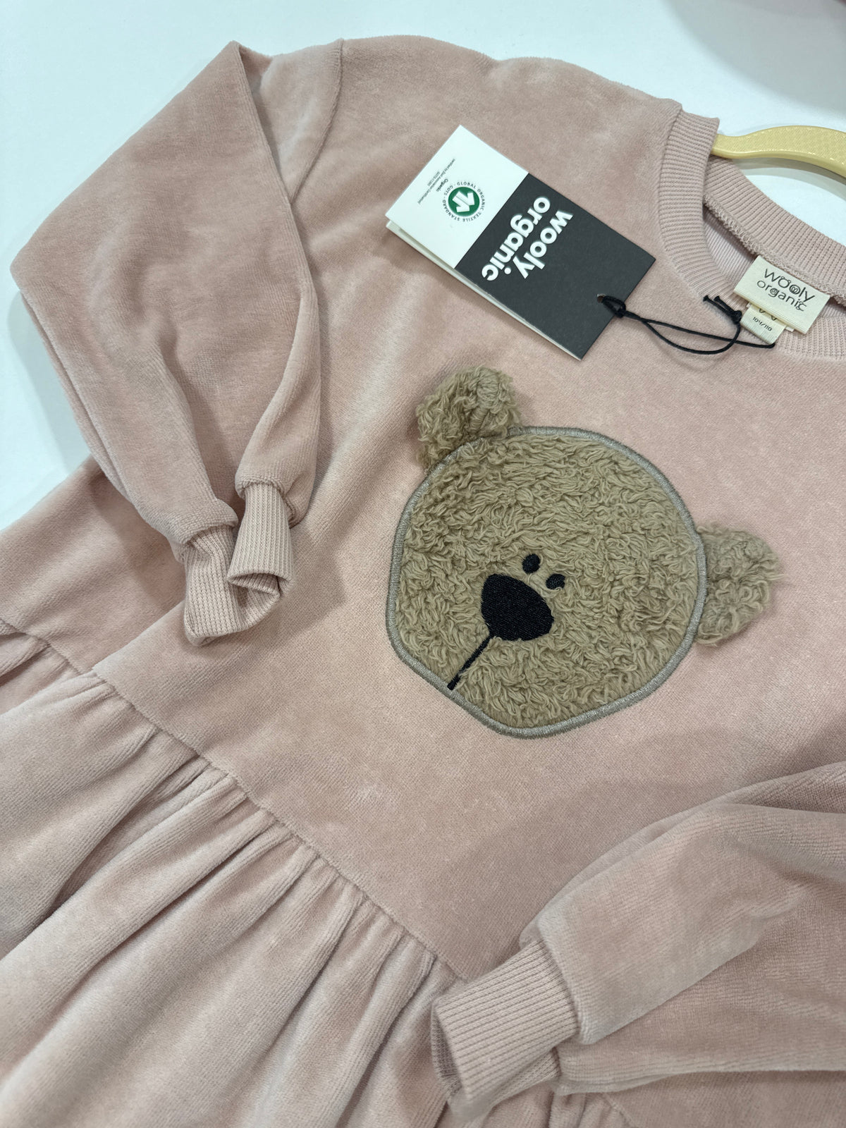 Abito orso rosa wooly organic