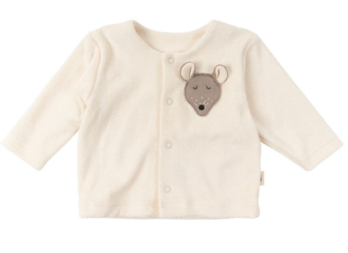 Cardigan spugna wooly topo