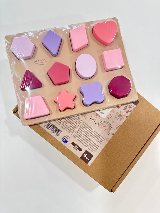 Silicone puzzle rosa