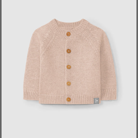 Cardigan rosa lana Snug