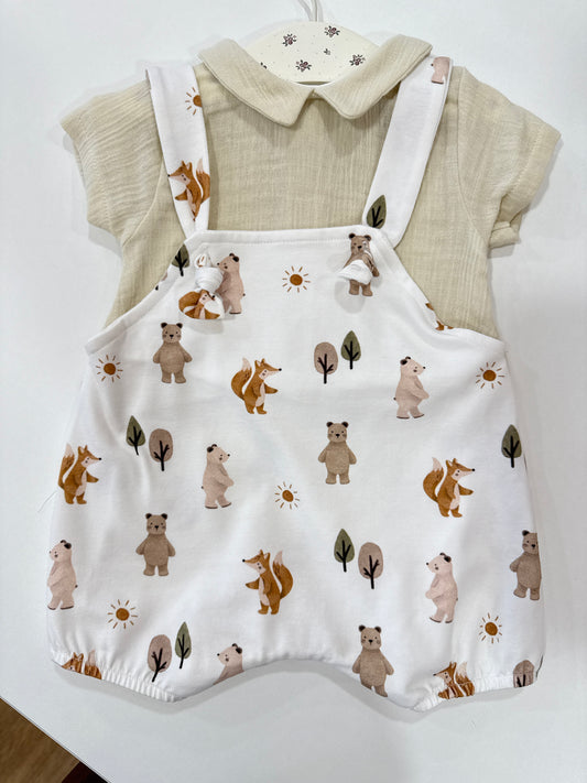 Pagliaccetto salopette bosco Babyvip