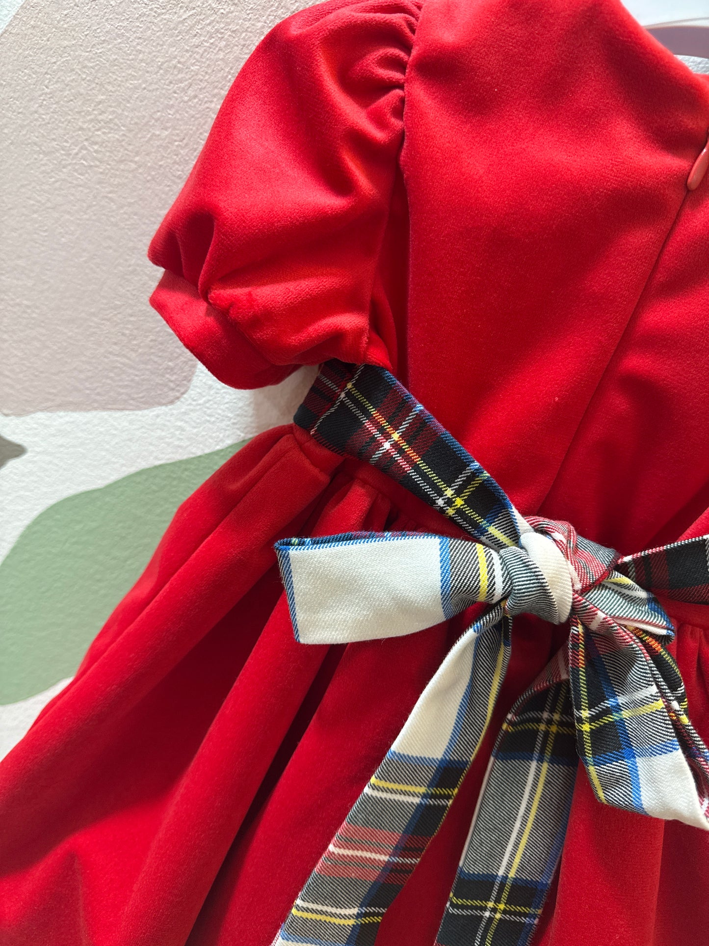 Abito rosso velluto Nalù