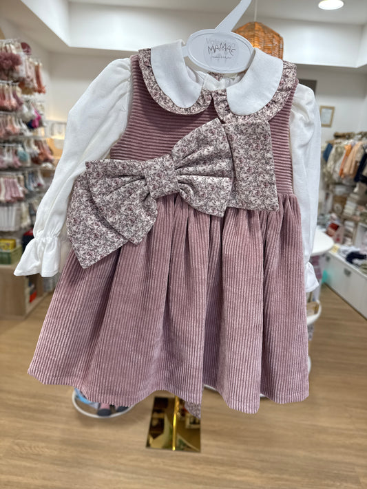 Completo due pezzi bimba vellutata