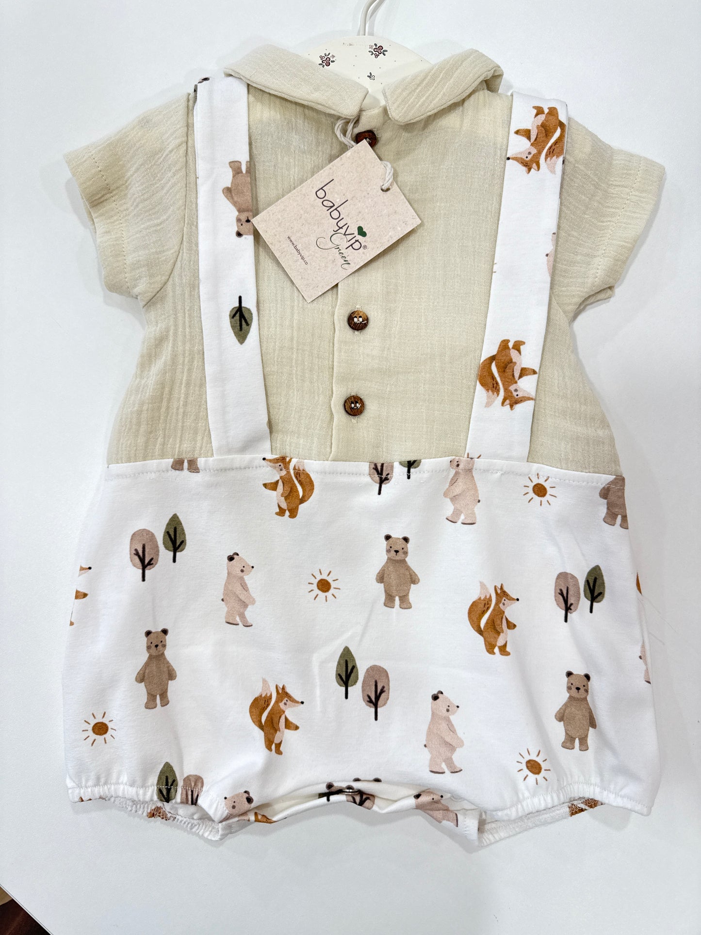 Pagliaccetto salopette bosco Babyvip