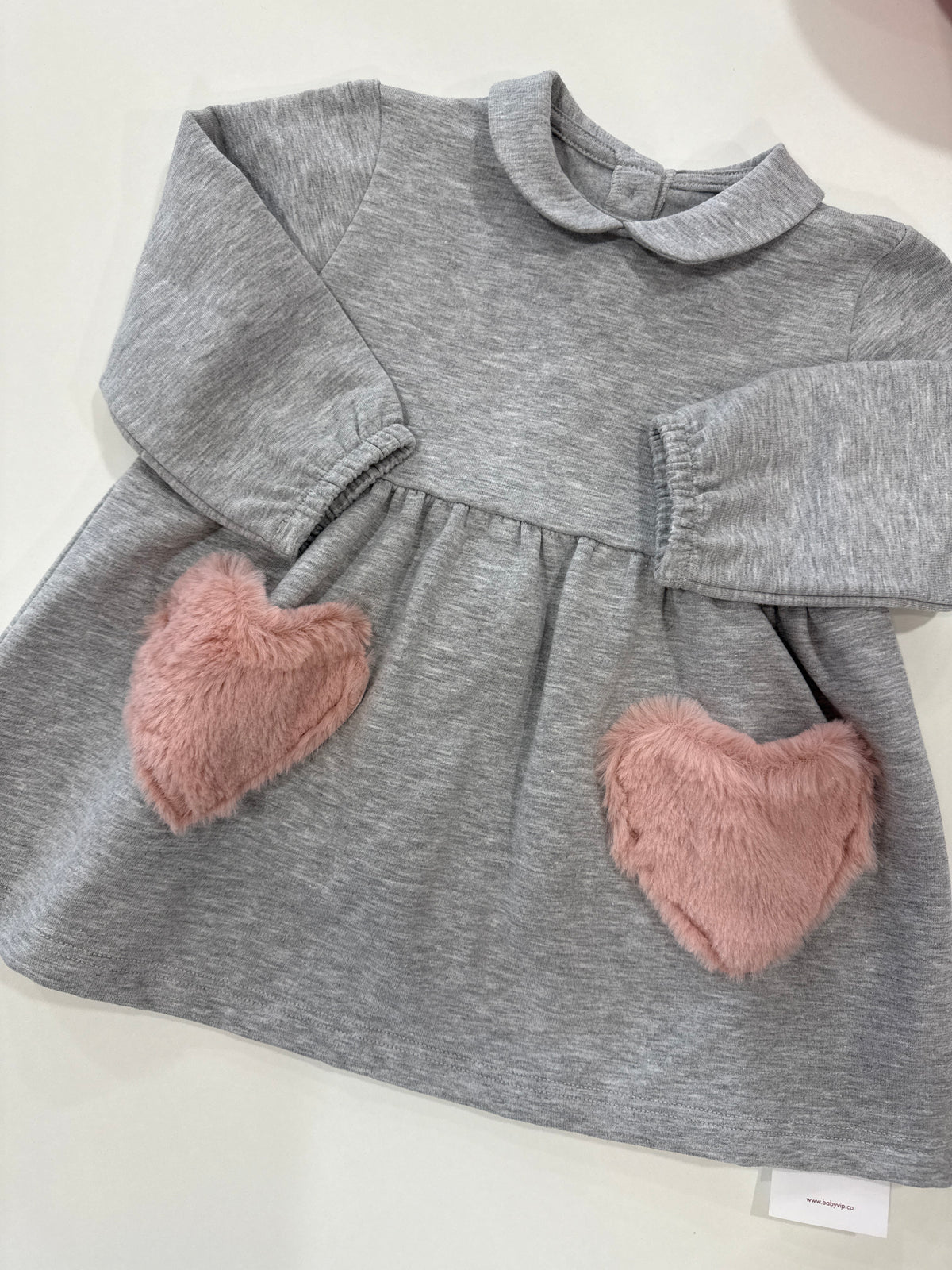 Abito cuori peluches