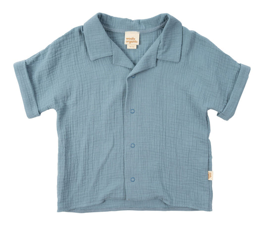 Camicia mussola azzurra wooly
