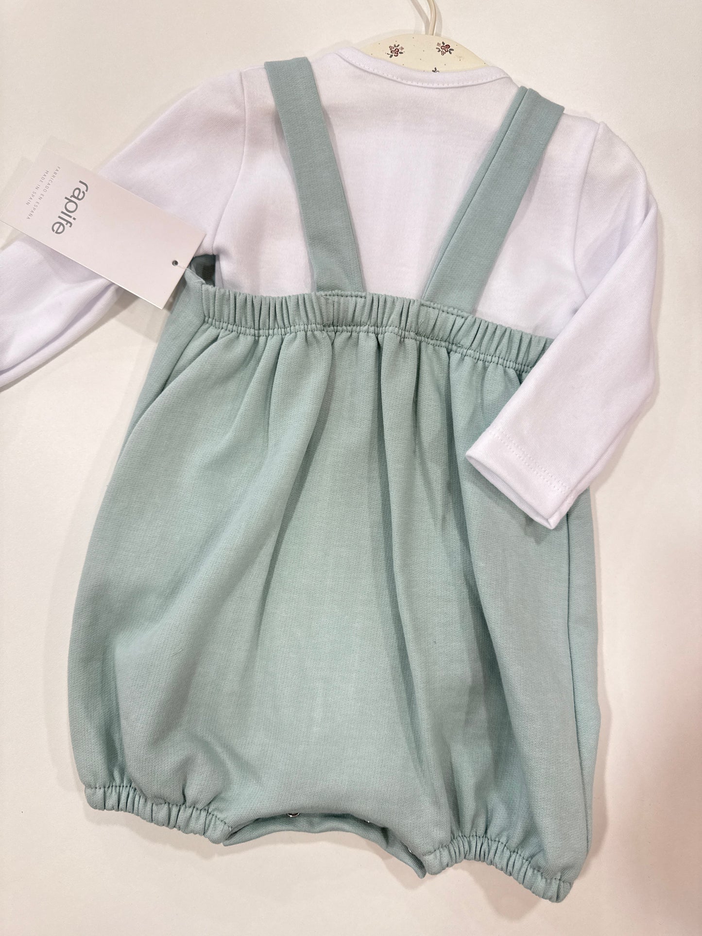 Salopette verde neonato rapife