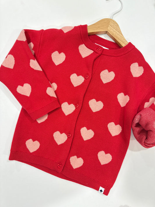 Cardigan cuori babyface