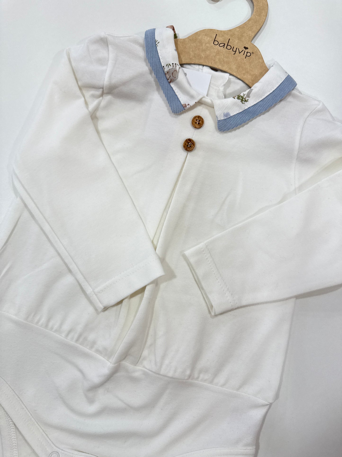 body colletto azzurro babyvip