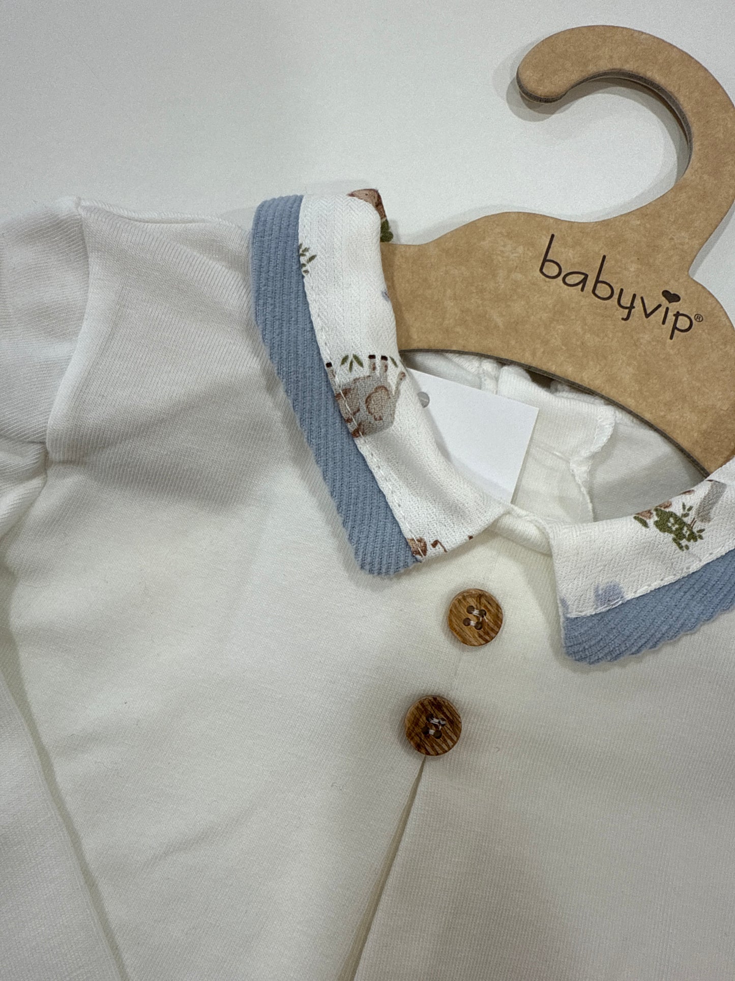 body colletto azzurro babyvip