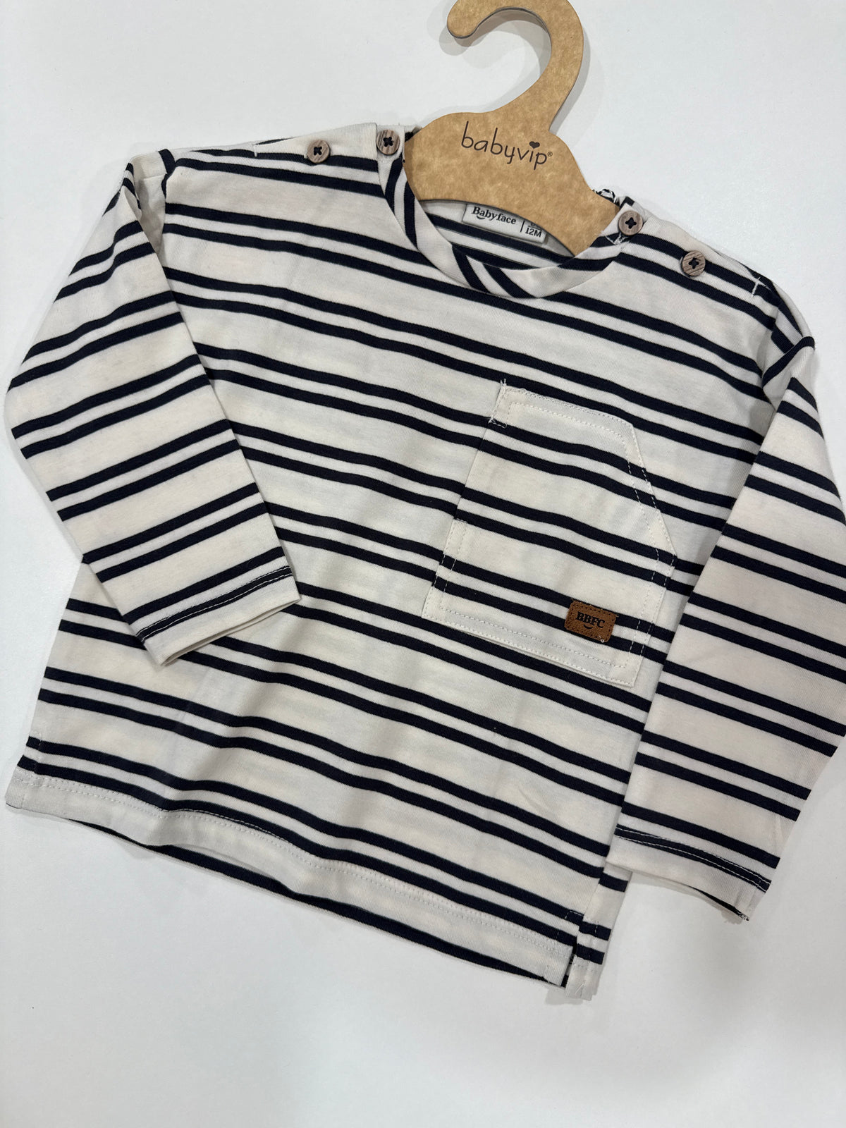 T-shirt righe babyface grigia