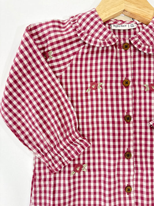 Camicina borgogna bimba babyface