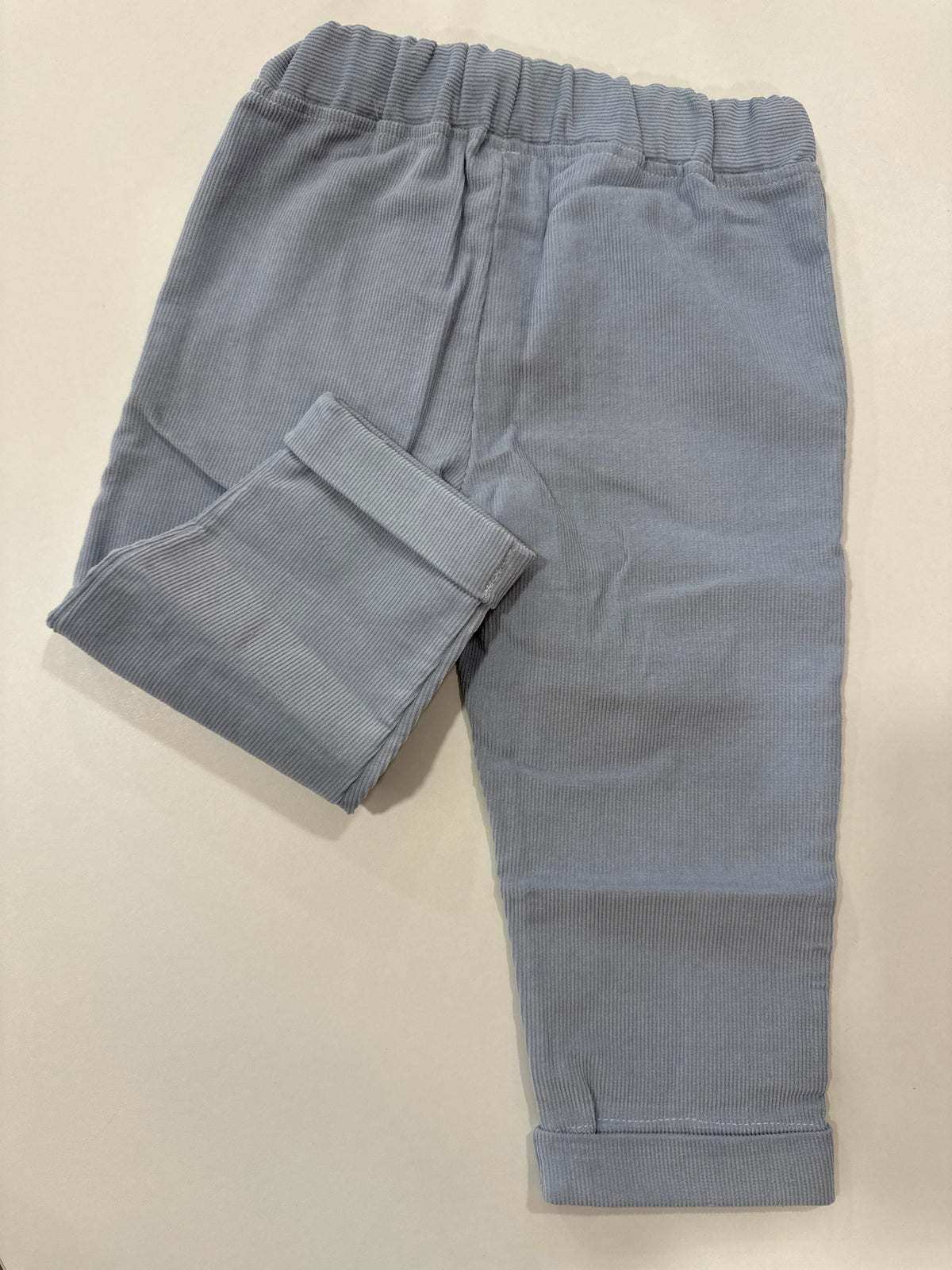 Pantalone velluto azzurro