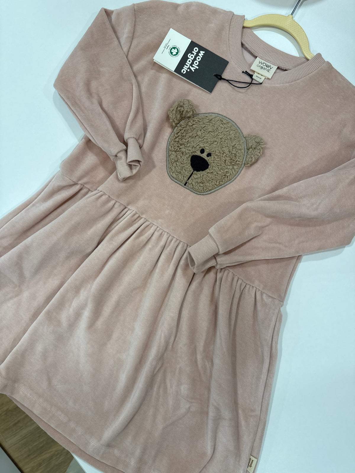 Abito orso rosa wooly organic