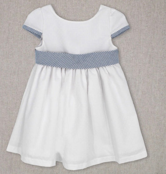 Abito bianco con fiocco rapife