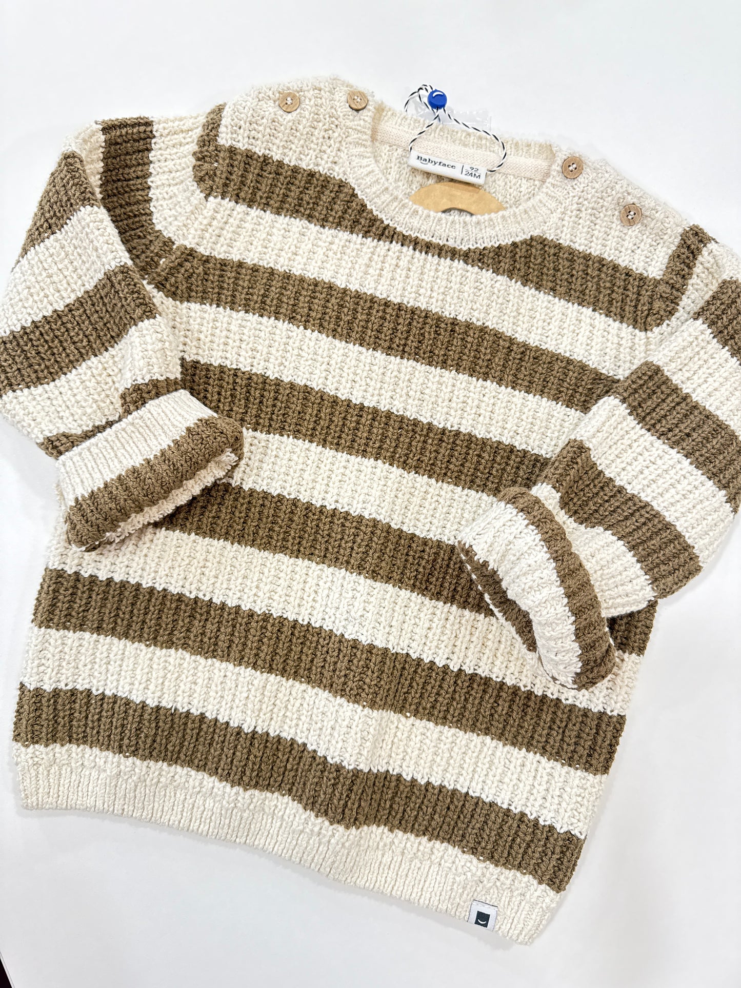 Maglioncino righe babyface verde