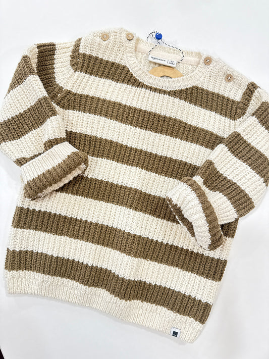 Maglioncino righe babyface verde