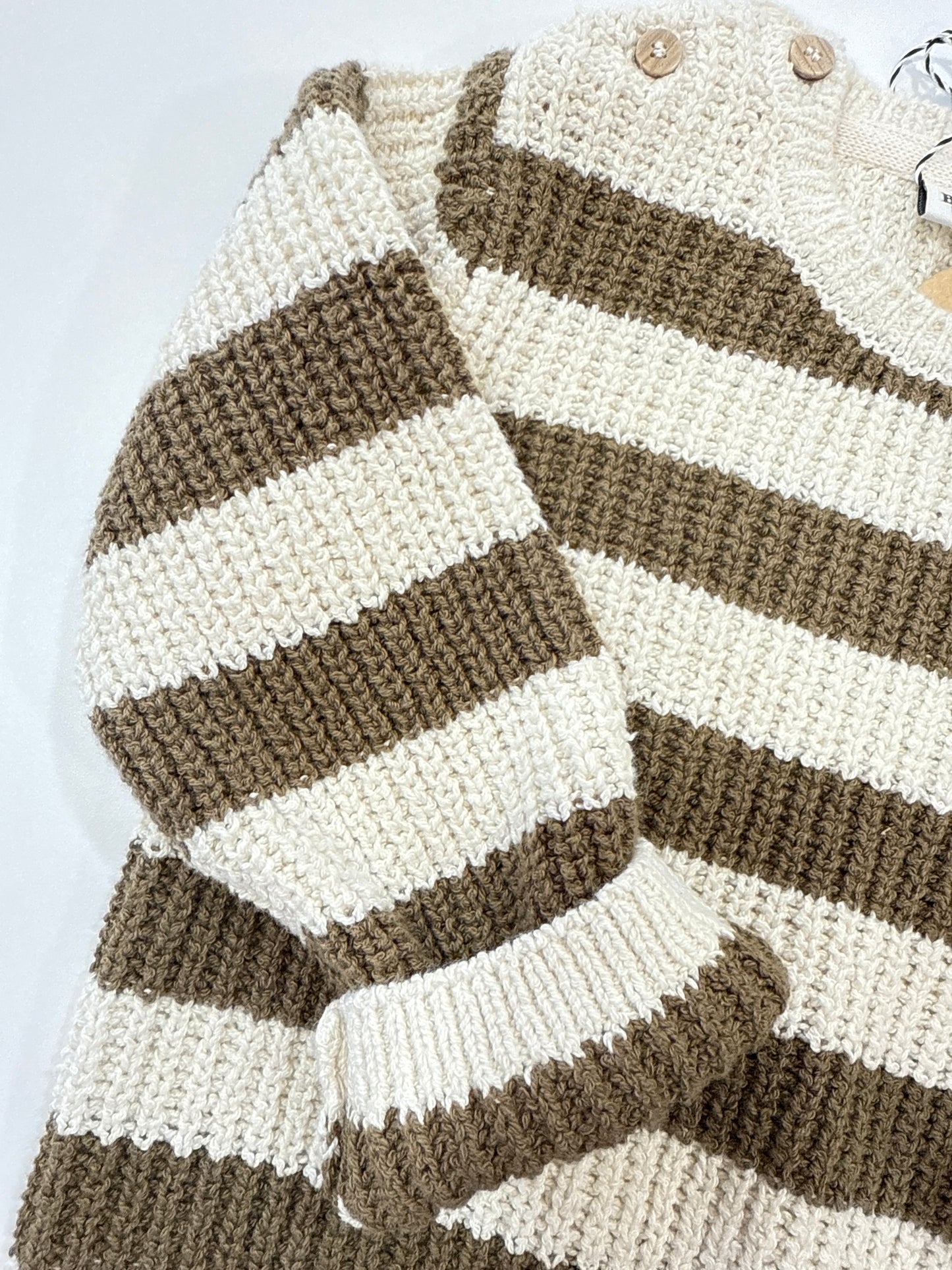 Maglioncino righe babyface verde