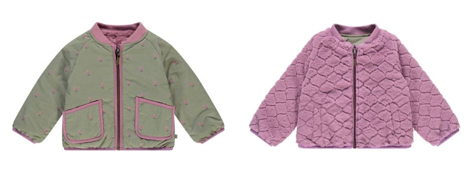 Giubbino Reversibile bimba verde babyface