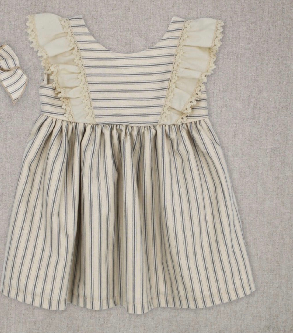 Abito beige con fiocco rapife