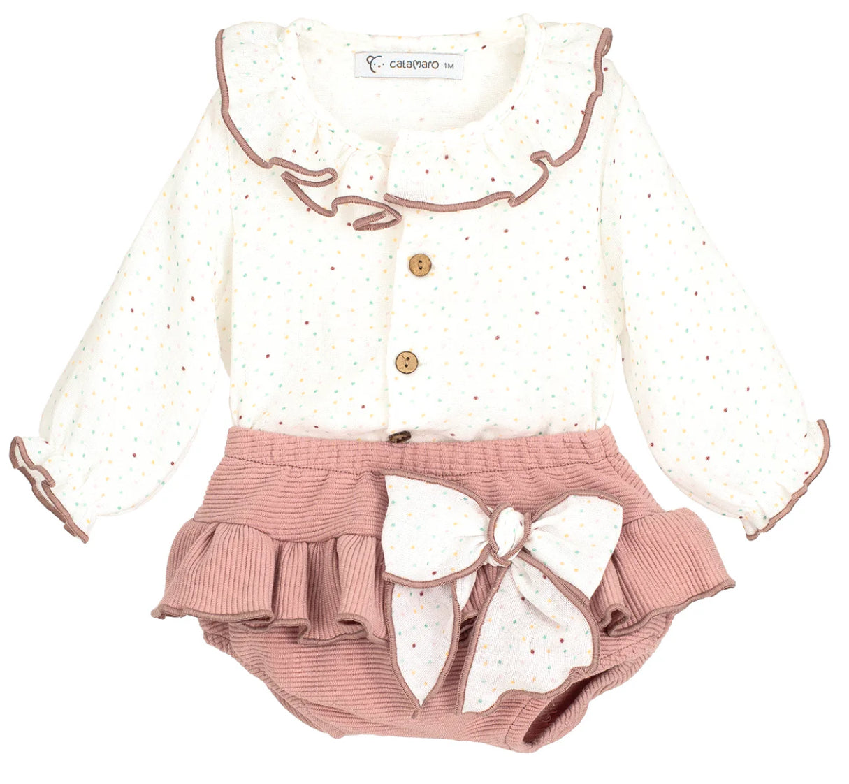 Completo Calamaro baby rosa