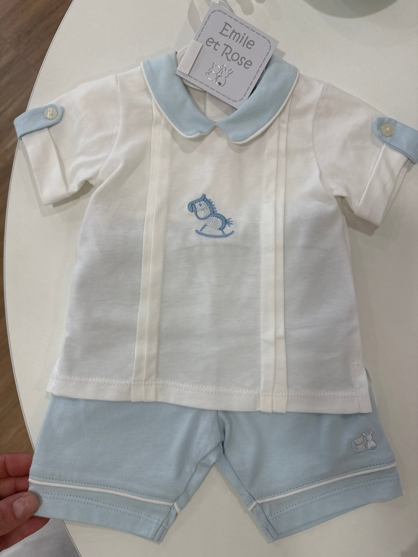 Completo neonato azzurro