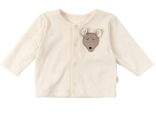 Cardigan spugna wooly topo