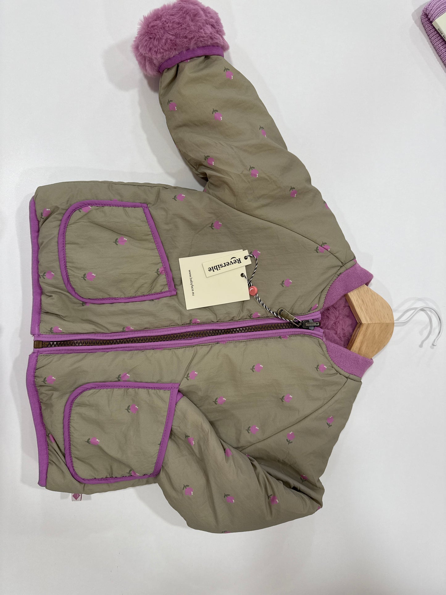 Giubbino Reversibile bimba verde babyface