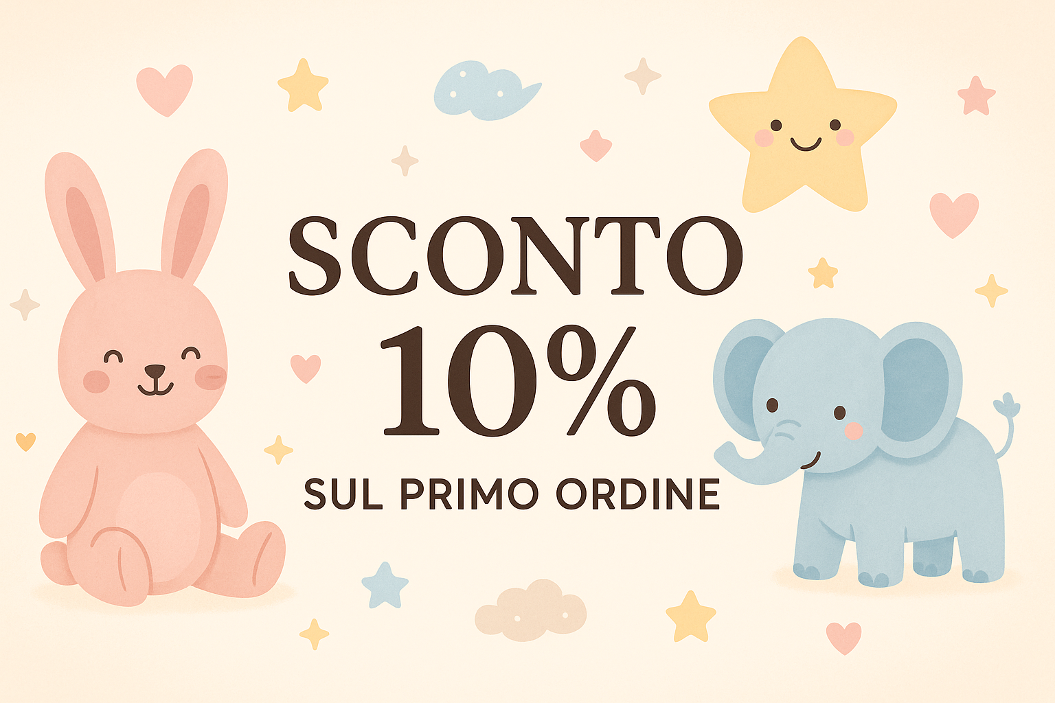 Banner promozionale sconto primo ordine